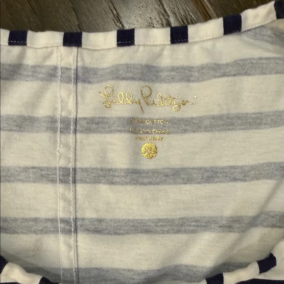 Lilly Pulitzer Navy and White Striped Mini Dress - Picture 2 of 5